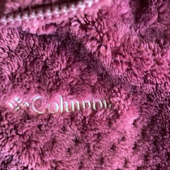 Columbia Girls Fireside Sherpa jacket size S/M (8) maroon - Picture 6 of 8